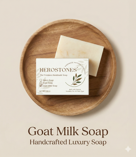 Herostone Goat Milk Soap β Handmade Moisturizing Soap for Soft & Nourished Skin (120 g)