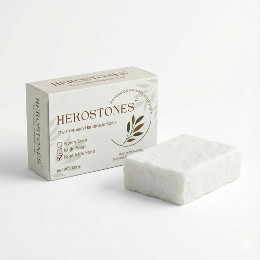 Herostone Goat Milk Soap – Handmade Moisturizing Soap for Soft & Nourished Skin (120 g)