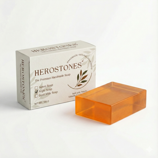 Herostone Kojic Soap – Handmade Brightening Soap for Radiant Skin (120 g)